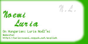 noemi luria business card